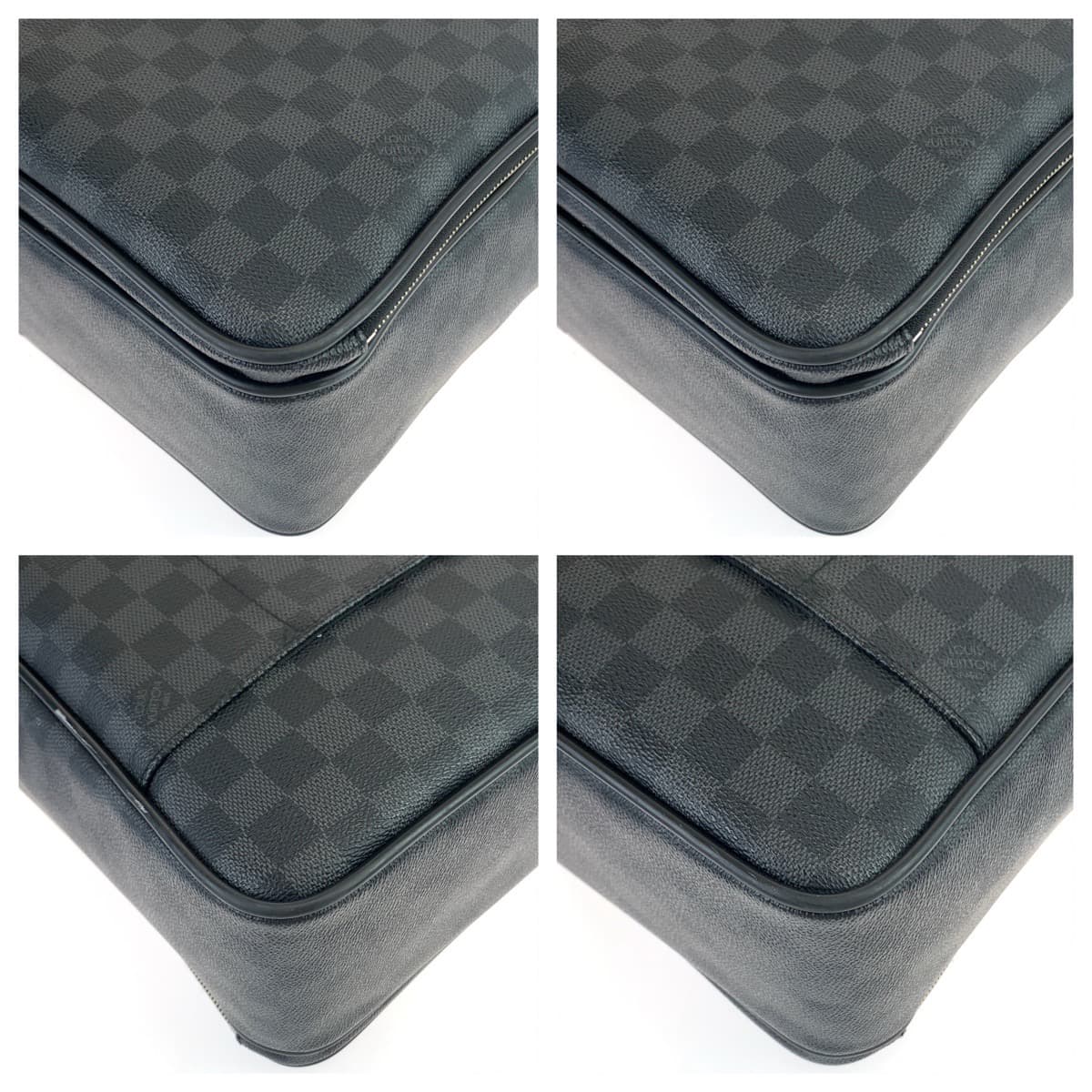 LOUIS VUITTON ルイヴィトン ダミエグラフィット イカール ブラック 黒 シルバー金具 PVC N23253 ビジネスバッグ ブリーフケース  メンズ