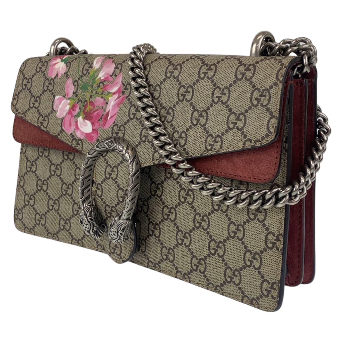 GUCCI グッチ ディオニュソス ブルームス ベージュ ピンク シルバー金具 GGスプリームキャンバス / スウェード 400249 ショルダーバッグ   レディース