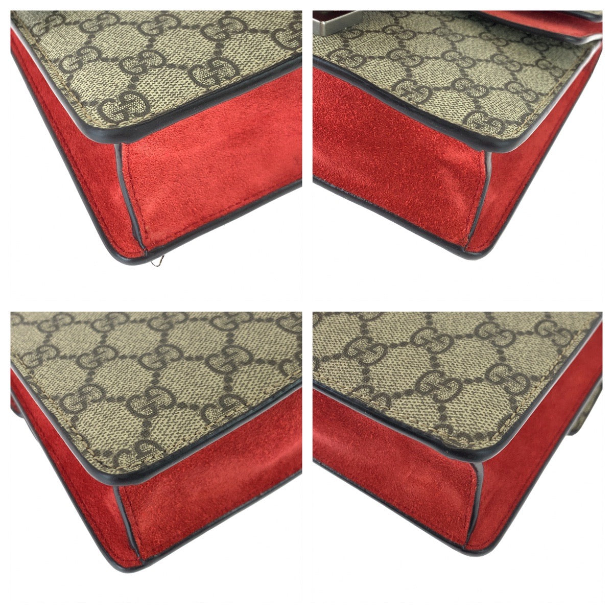 10867
GUCCI グッチ ディオニュソス ベージュ レッド 赤 シルバー金具 GGスプリームキャンバス チェーンショルダーバッグ ポシェット  レディース