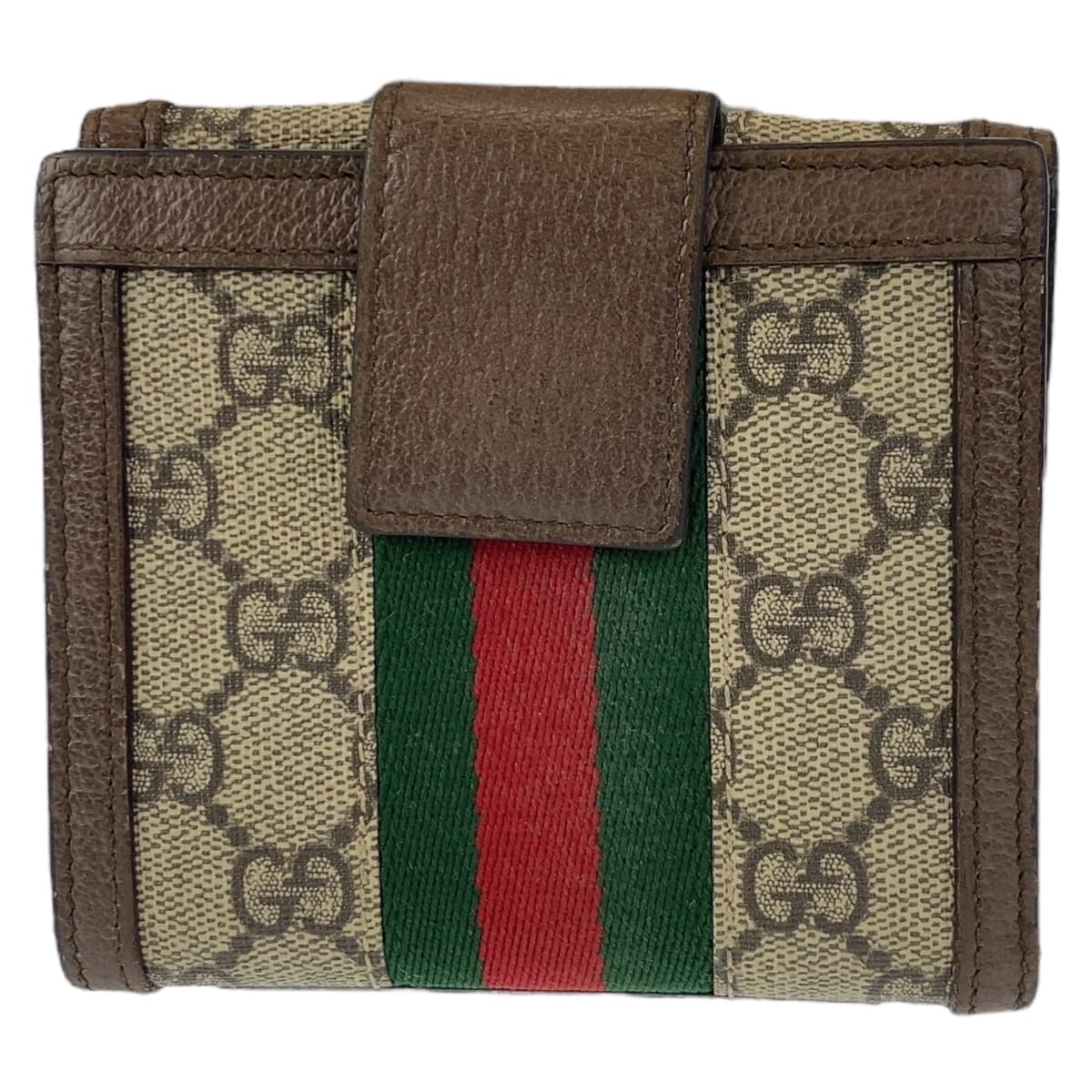 10871
GUCCI グッチ シェリーライン GGマーモント ブラウン ベージュ ゴールド金具 GGスプリームキャンバス / レザー 折財布 コンパクトウォレット  レディース