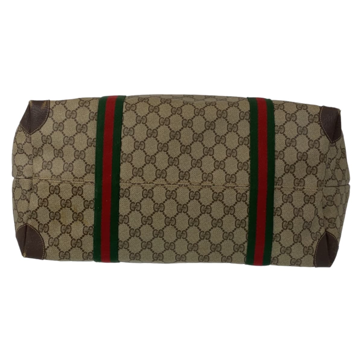 GUCCI グッチ ヴィンテージ オールドグッチ シェリーライン ベージュ ブラウン 茶色 GGスプリームキャンバス 156 19 012 トートバッグ ショルダーバッグ 男女兼用  メンズ