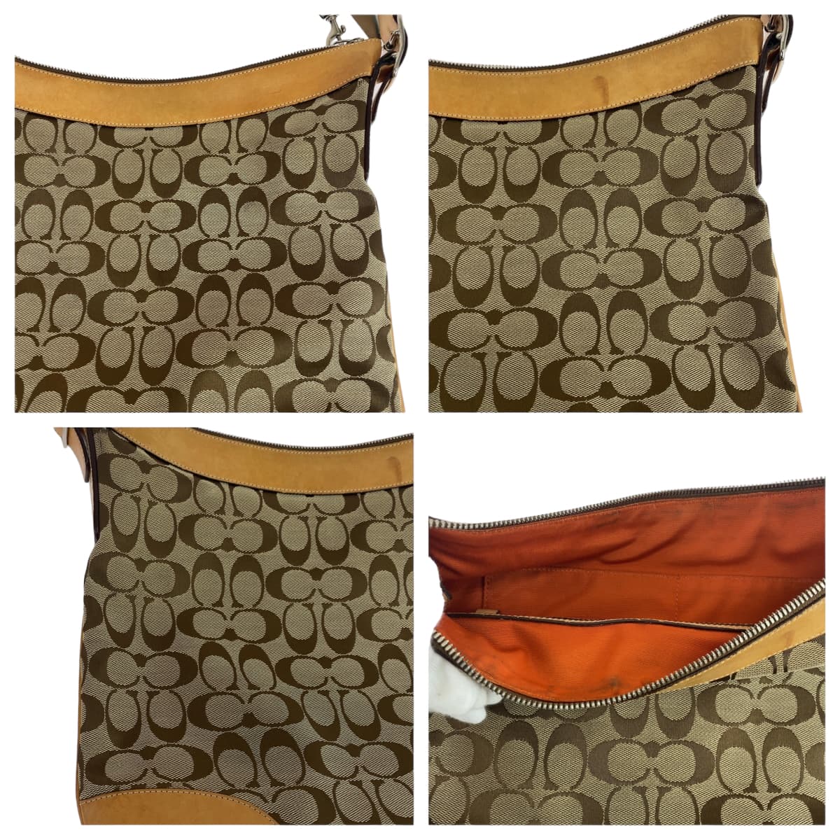 12501
COACH コーチ シグネチャー ブラウン シルバー金具 キャンバス 6346 ショルダーバッグ メッセンジャーバッグ 斜め掛け可能  レディース