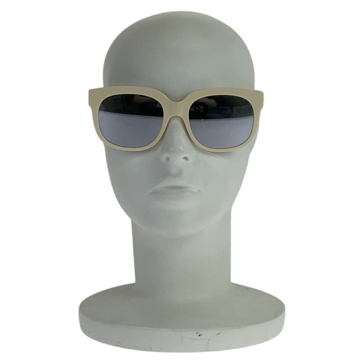 GUCCI グッチ ホワイト 白 ゴールド金具 プラスチック GG 0361S 008 56▫️20 140 サングラス ミラーレンズ ウェリントン  レディース