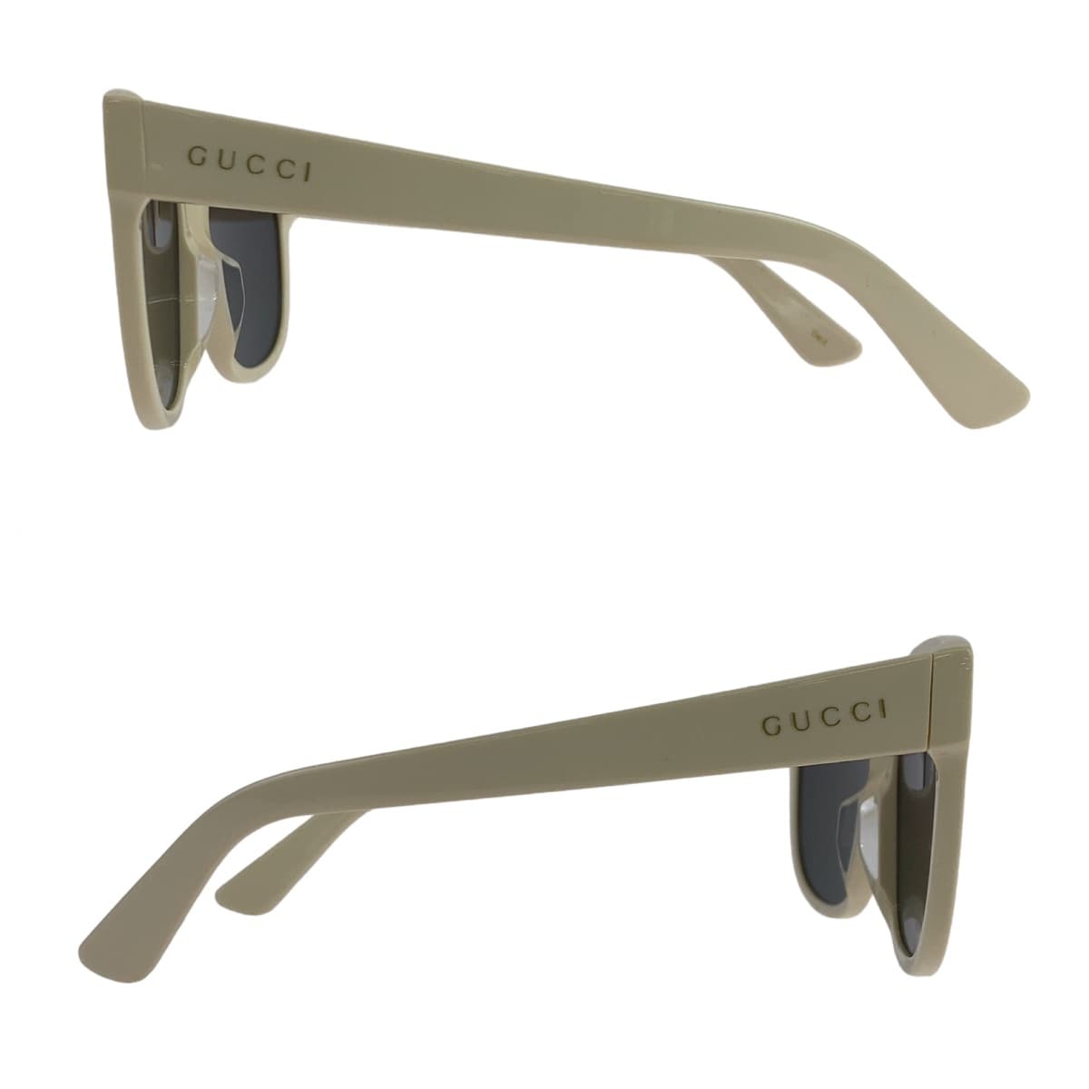 GUCCI グッチ ホワイト 白 ゴールド金具 プラスチック GG 0361S 008 56▫️20 140 サングラス ミラーレンズ ウェリントン  レディース