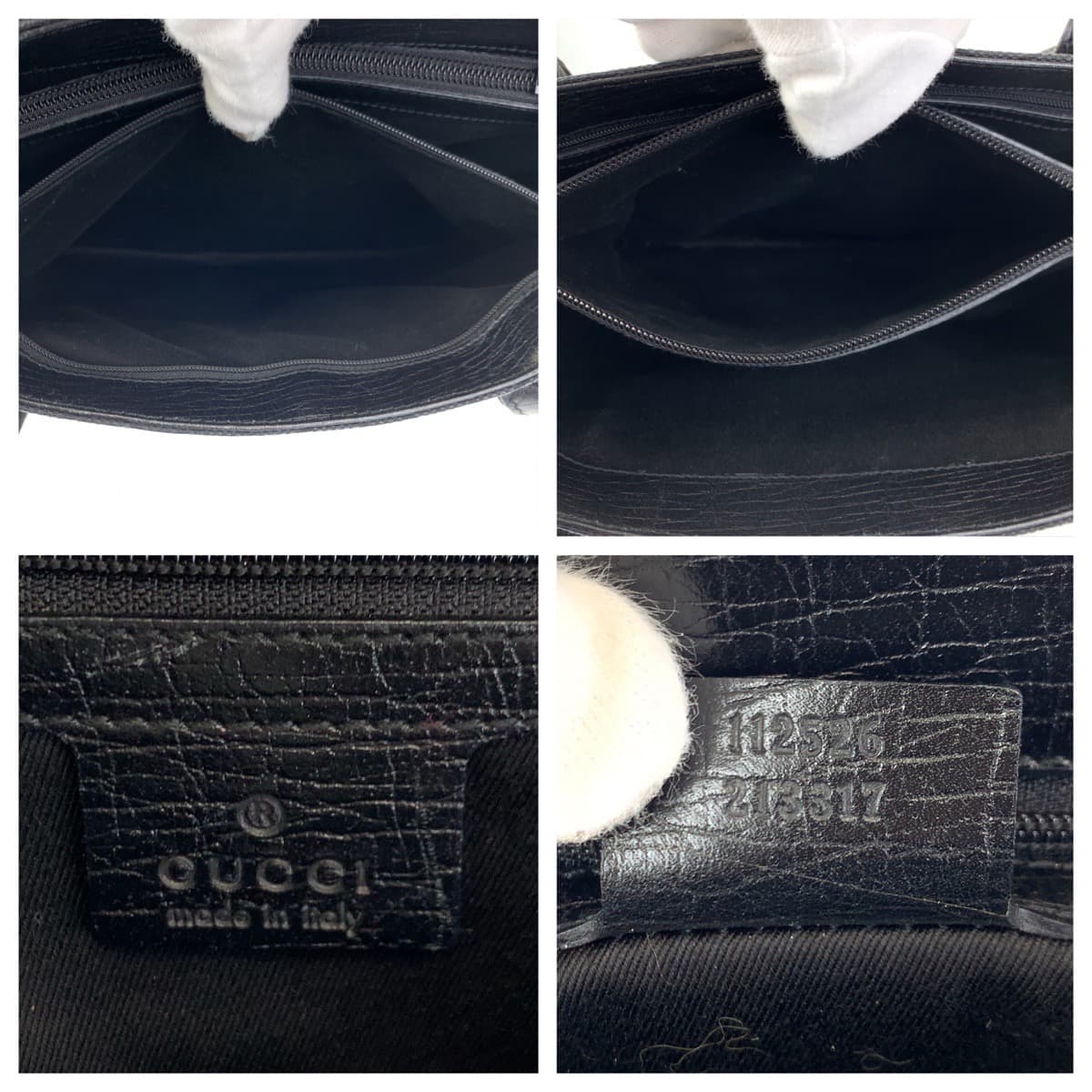 10880
GUCCI グッチ バンブー GG柄 ブラック 黒 シルバー金具 GGキャンバス 112526 ハンドバッグ トートバッグ  レディース