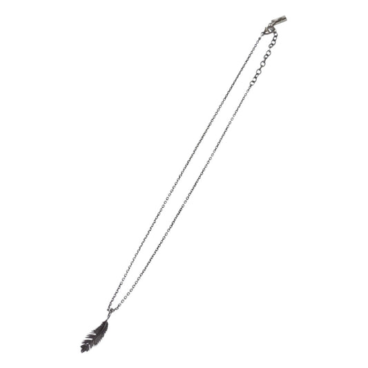 SAINT LAURENT サンローラン YSL シルバー メッキ ネックレス フェザーネックレス  メンズ