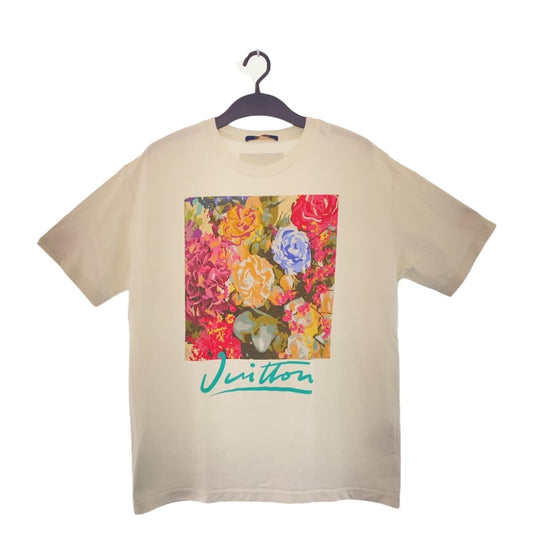 LOUIS VUITTON ルイヴィトン フラワータペストリー サイズXL ホワイト 白 マルチカラー コットン RM222 NPG HNY91W 半袖Ｔシャツ 花柄  メンズ