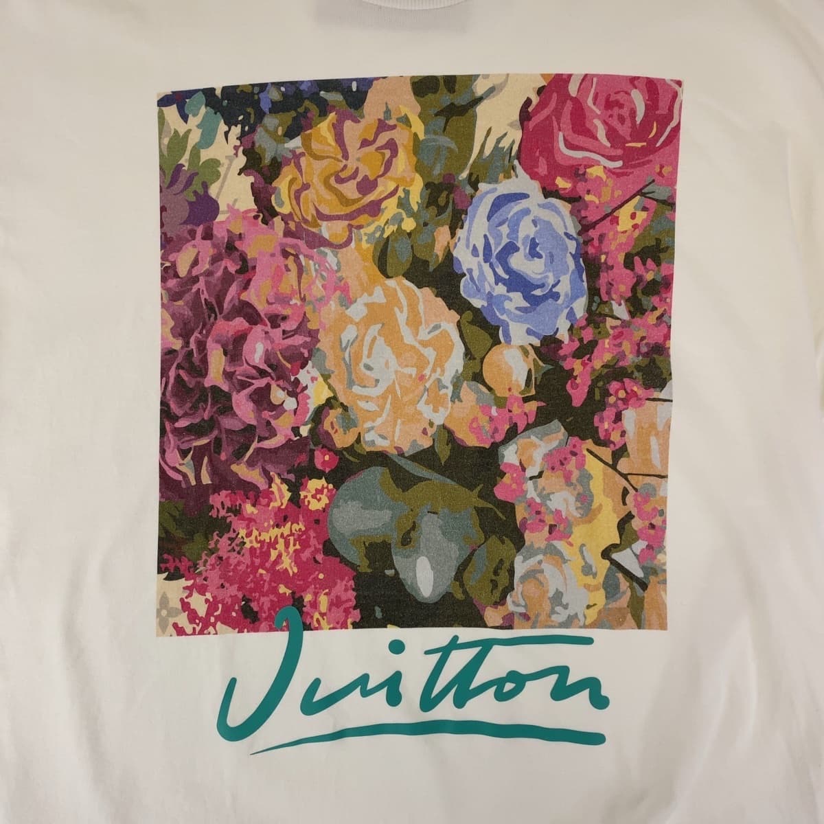LOUIS VUITTON ルイヴィトン フラワータペストリー サイズXL ホワイト 白 マルチカラー コットン RM222 NPG HNY91W 半袖Ｔシャツ 花柄  メンズ