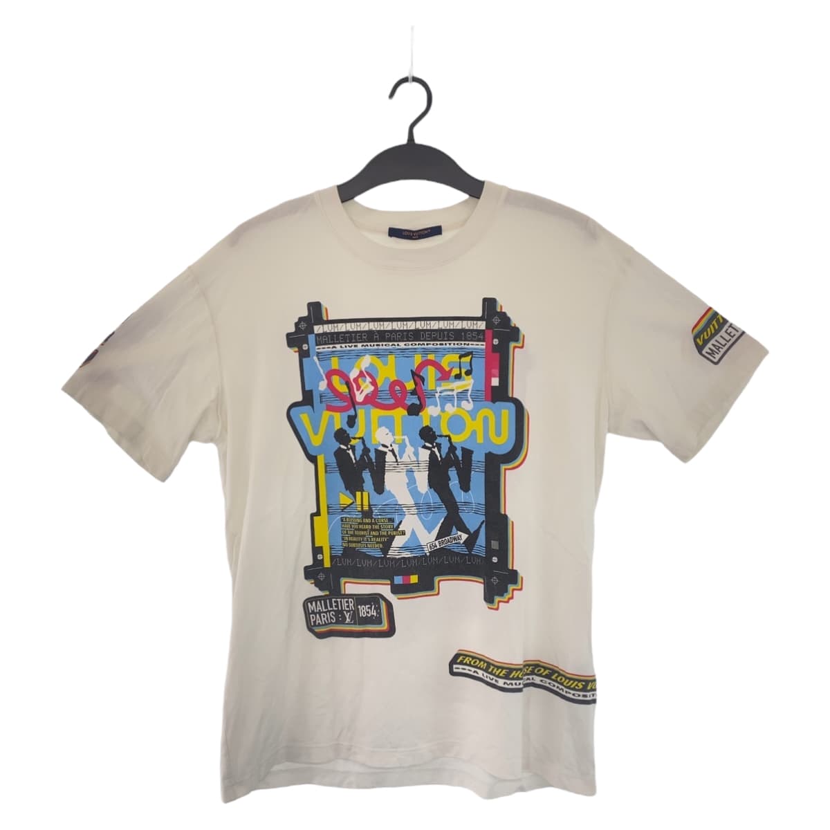 10886
LOUIS VUITTON ルイヴィトン ジャズフライヤー 23SS サイズXL ホワイト 白 マルチカラー コットン RM231M NPG HOY30W 半袖Ｔシャツ クルーネック  メンズ