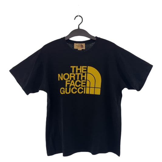 GUCCI グッチ グッチ×ノースフェイス サイズS ブラック 黒 イエロー 黄 コットン 616036 XJDCL 半袖Ｔシャツ クルーネック  メンズ