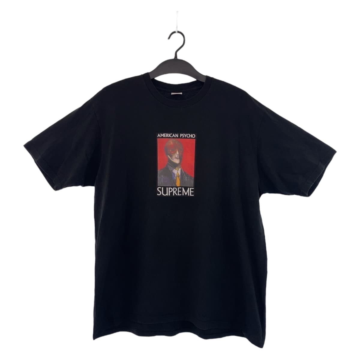 Supreme シュプリーム AMERICAN PSYCHO サイズXL ブラック 黒 レッド 赤 コットン 半袖Ｔシャツ クルーネック  メンズ