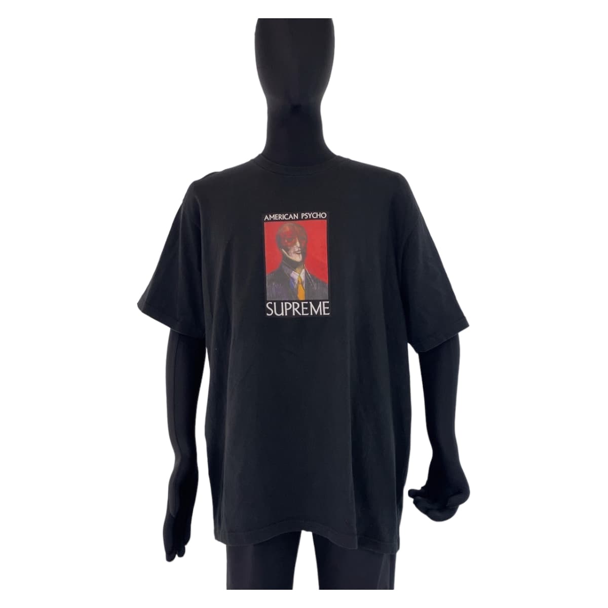 Supreme シュプリーム AMERICAN PSYCHO サイズXL ブラック 黒 レッド 赤 コットン 半袖Ｔシャツ クルーネック  メンズ