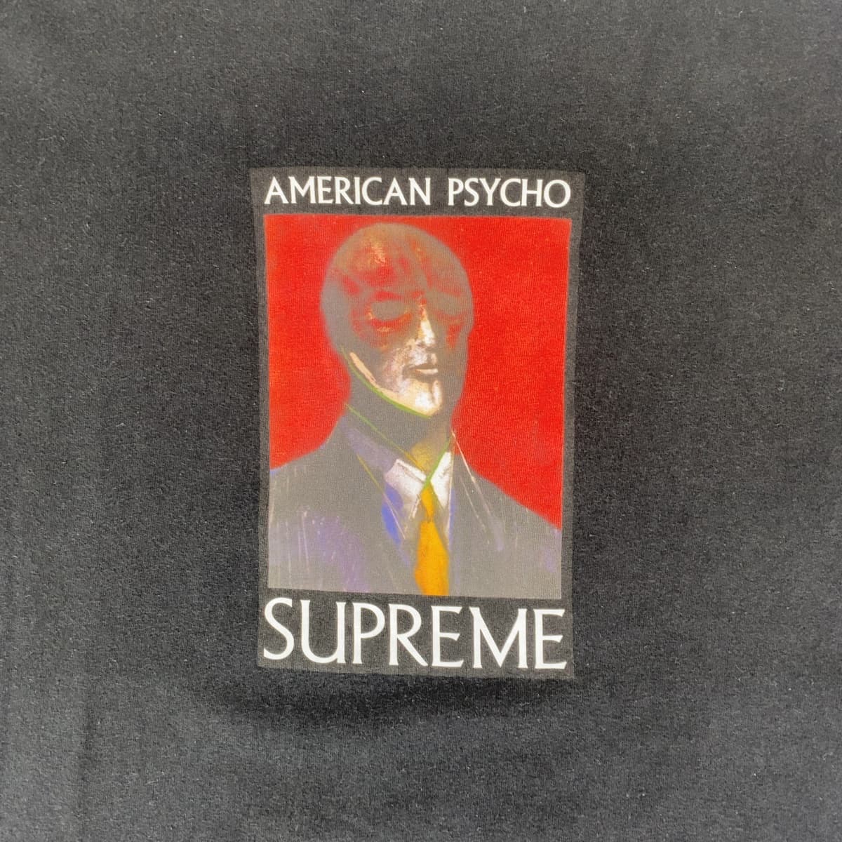 Supreme シュプリーム AMERICAN PSYCHO サイズXL ブラック 黒 レッド 赤 コットン 半袖Ｔシャツ クルーネック  メンズ