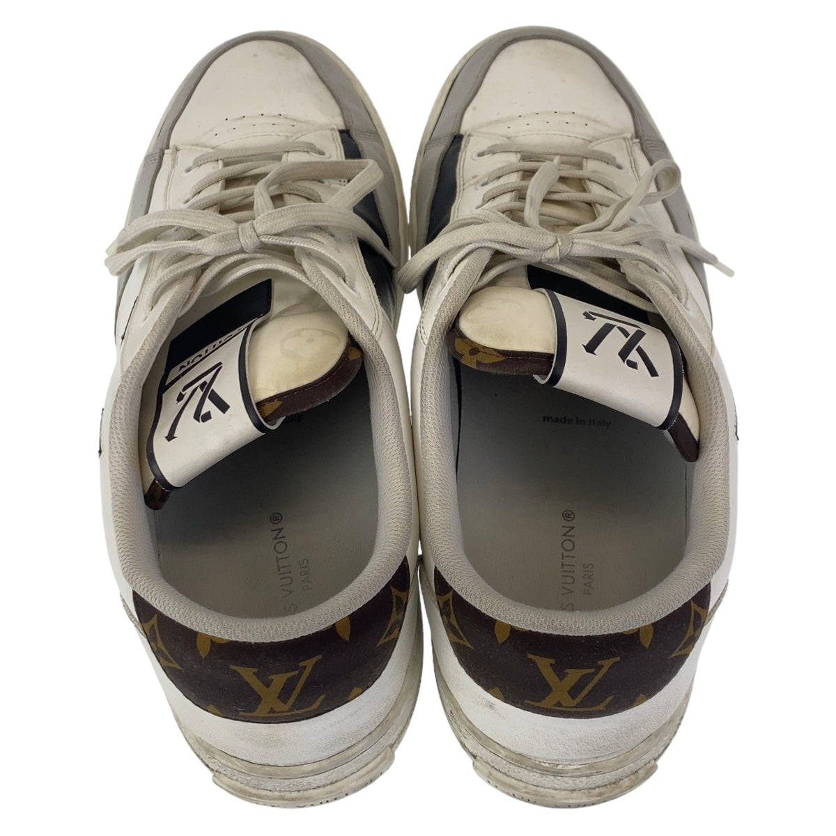 10893
 LOUIS VUITTON Louis Vuitton Charlie Line 29.5cm White Multicolor Leather Sneakers Low Cut LV Logo Men's