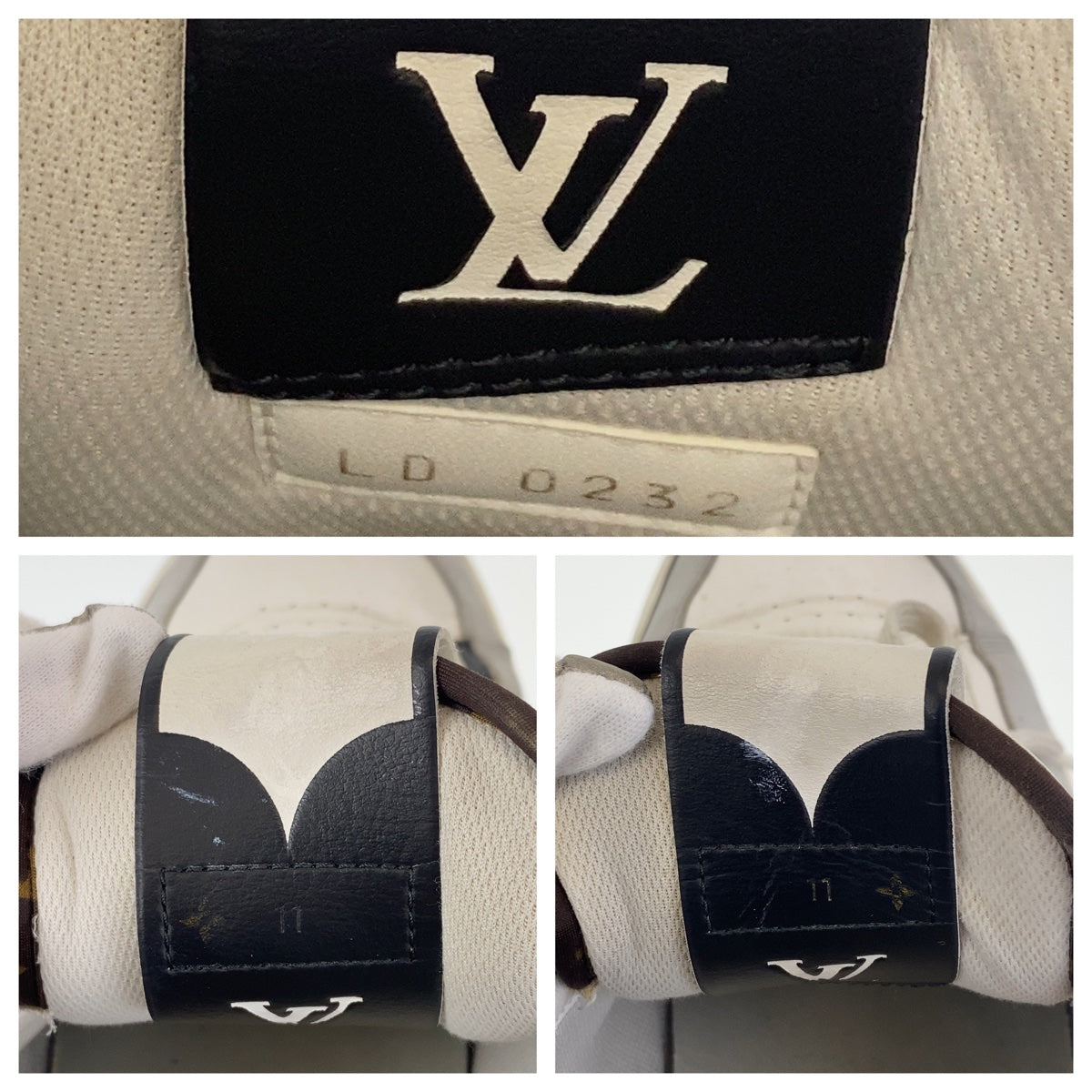 10893
 LOUIS VUITTON Louis Vuitton Charlie Line 29.5cm White Multicolor Leather Sneakers Low Cut LV Logo Men's