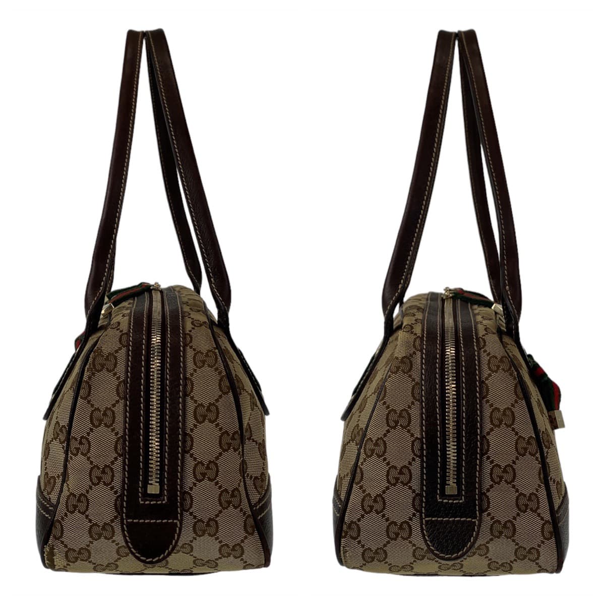 10894
GUCCI グッチ シェリーライン プリンシー GG柄 ブラウン ベージュ ゴールド金具 GGキャンバス 161720 ショルダーバッグ ハンドバッグ  レディース