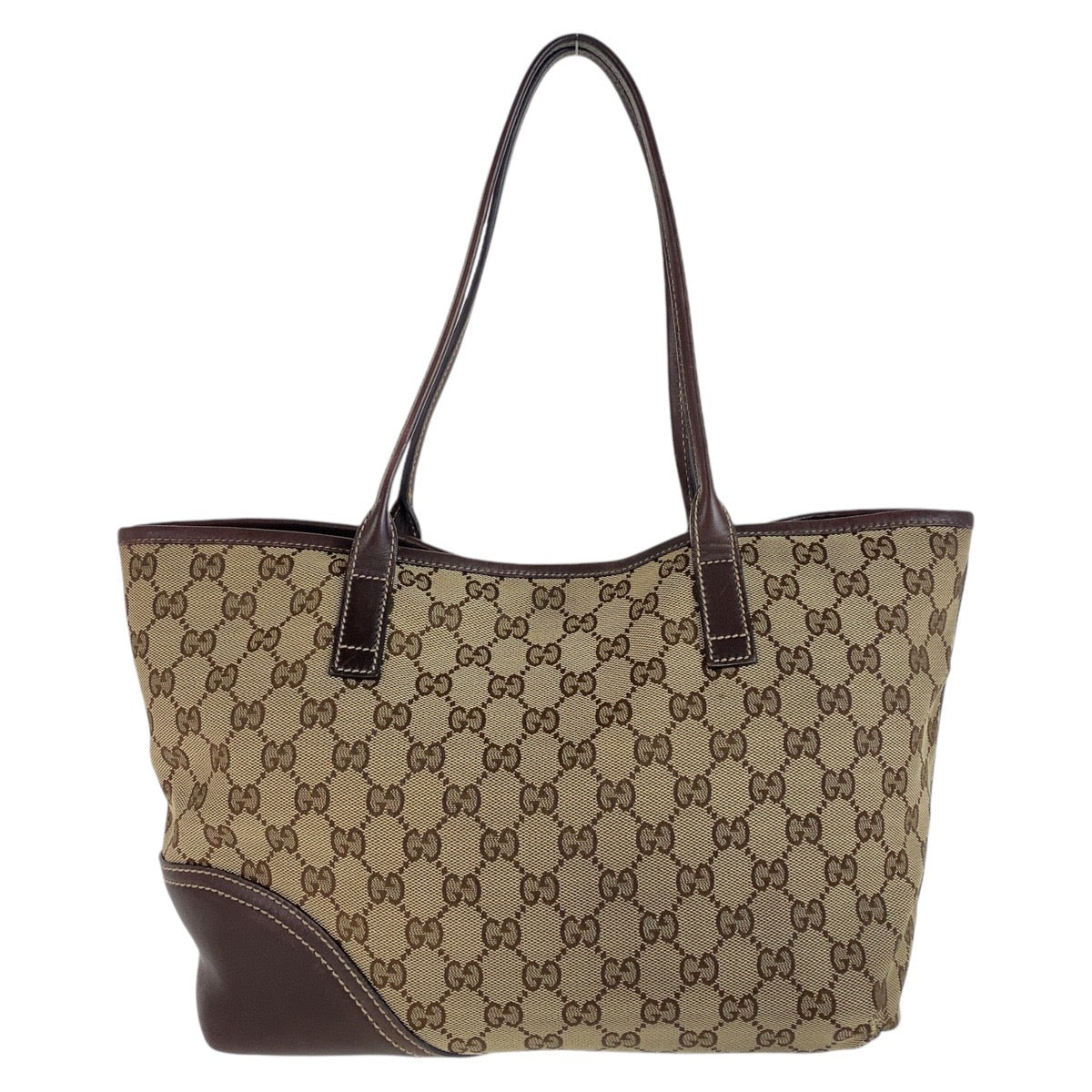 00895
GUCCI グッチ インターロッキングG ニューブリット GG柄 ブラウン ベージュ ゴールド金具 GGキャンバス / レザー 169946 トートバッグ ハンドバッグ ショルダーバッグ  レディース