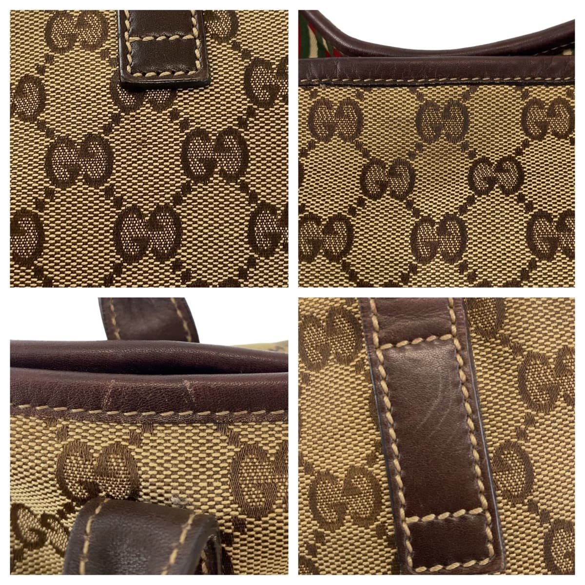 00895
GUCCI グッチ インターロッキングG ニューブリット GG柄 ブラウン ベージュ ゴールド金具 GGキャンバス / レザー 169946 トートバッグ ハンドバッグ ショルダーバッグ  レディース