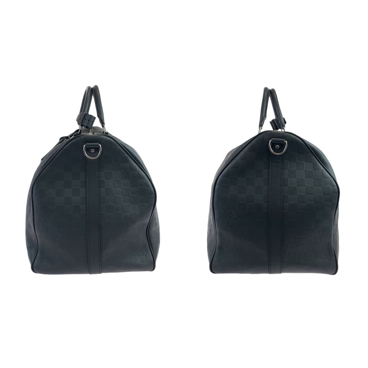 LOUIS VUITTON ルイヴィトン ダミエ アンフィニ キーポル バンドリエール55  オニキス ブラック 黒 ガンメタ金具 レザー N41144 ボストンバッグ 旅行バッグ  メンズ