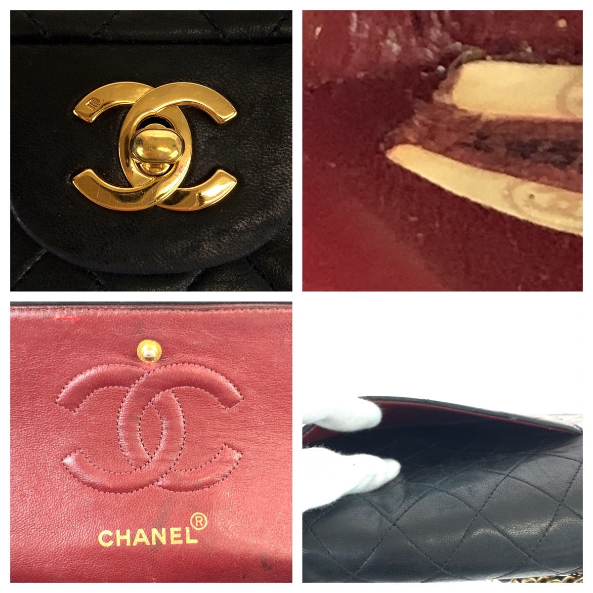 CHANEL シャネル マトラッセ ダブルフラップ ココマーク ターンロック ブラック 黒 ゴールド金具 ラムスキン チェーンショルダーバッグ 斜め掛け  レディース
