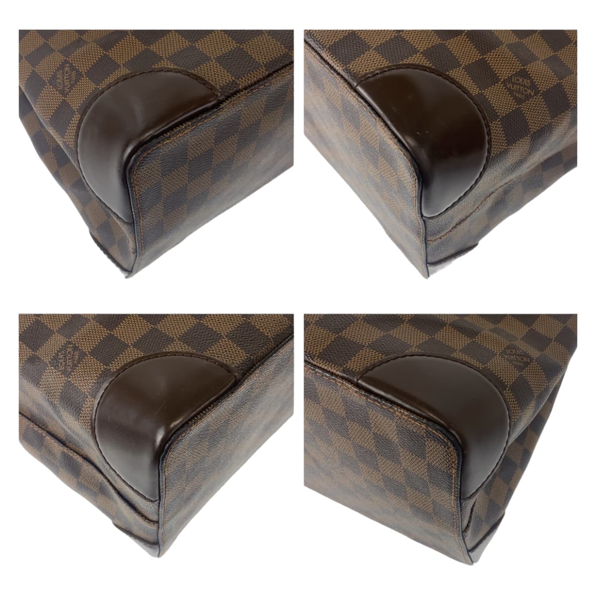LOUIS VUITTON ルイヴィトン ダミエ ハムプステッドMM ブラウン 茶 レッド ゴールド金具 PVC N51204 トートバッグ 肩掛け  レディース