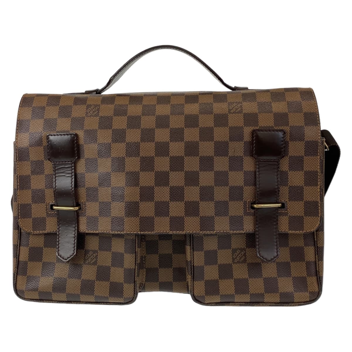 10898
LOUIS VUITTON ルイヴィトン ダミエ ブロードウェイ ブラウン ゴールド金具 PVC N42270 ショルダーバッグ ハンドバッグ 2way  メンズ