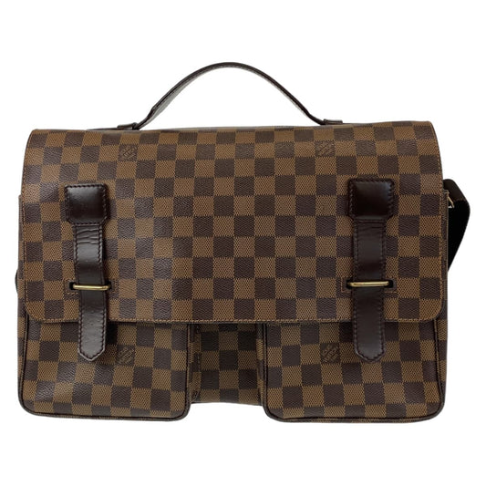 10898
LOUIS VUITTON ルイヴィトン ダミエ ブロードウェイ ブラウン ゴールド金具 PVC N42270 ショルダーバッグ ハンドバッグ 2way  メンズ