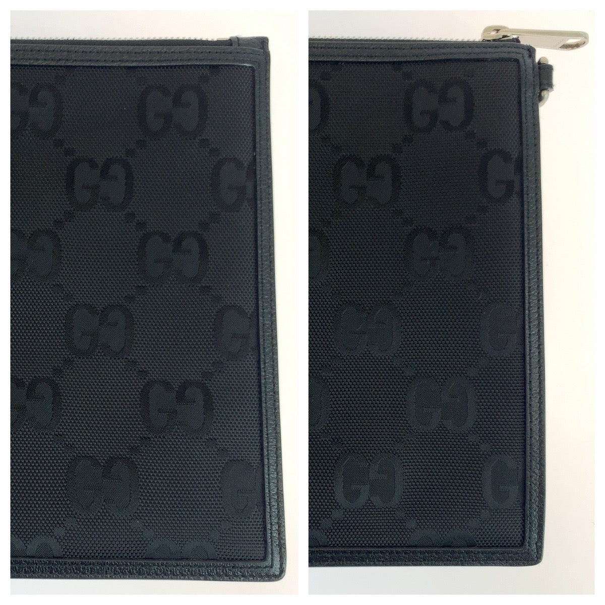 GUCCI グッチ オフザグリッド ブラック 黒 ゴールド シルバー金具 ナイロン 625598 セカンドバッグ クラッチバッグ  メンズ