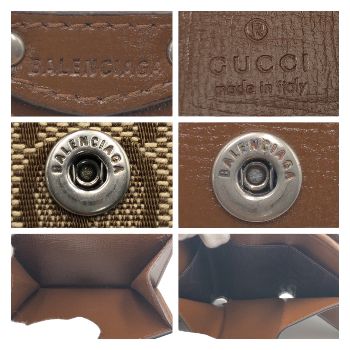 10902
GUCCI グッチ バレンシアガ コラボ ザ ハッカープロジェクト ブラウン 茶 シルバー金具 GGキャンバス 折財布 コンパクトウォレット  メンズ