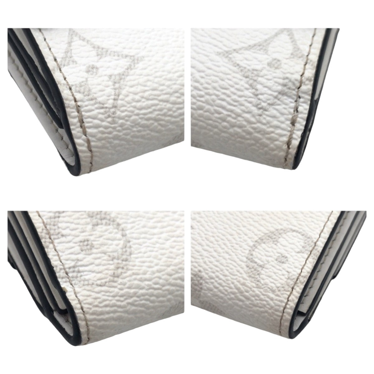17966
LOUIS VUITTON ルイヴィトン タイガ ラマ ディスカバリー コンパクトウォレット 男女兼用 オプティックホワイト 白 シルバー金具 PVC M30899 折財布 レディース ABP30