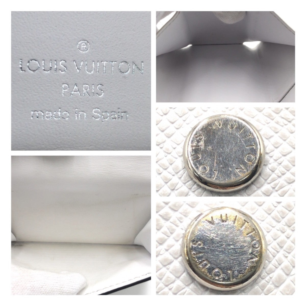 17966
LOUIS VUITTON ルイヴィトン タイガ ラマ ディスカバリー コンパクトウォレット 男女兼用 オプティックホワイト 白 シルバー金具 PVC M30899 折財布 レディース ABP30