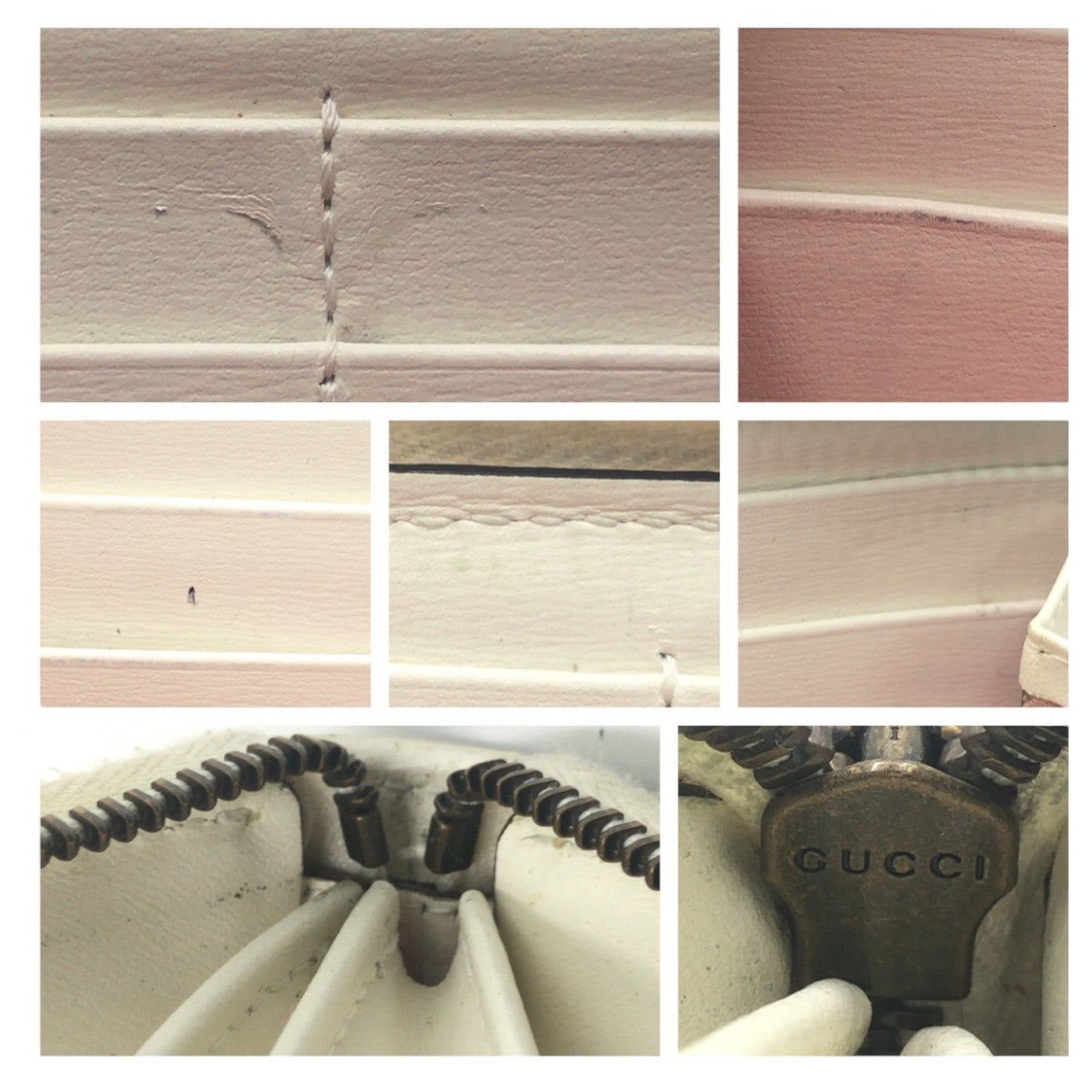 GUCCI グッチ シェリーライン ダブルG キルティング ホワイト 白 ゴールド金具 レザー 536450 長財布 ロングウォレット ラウンドファスナー  レディース