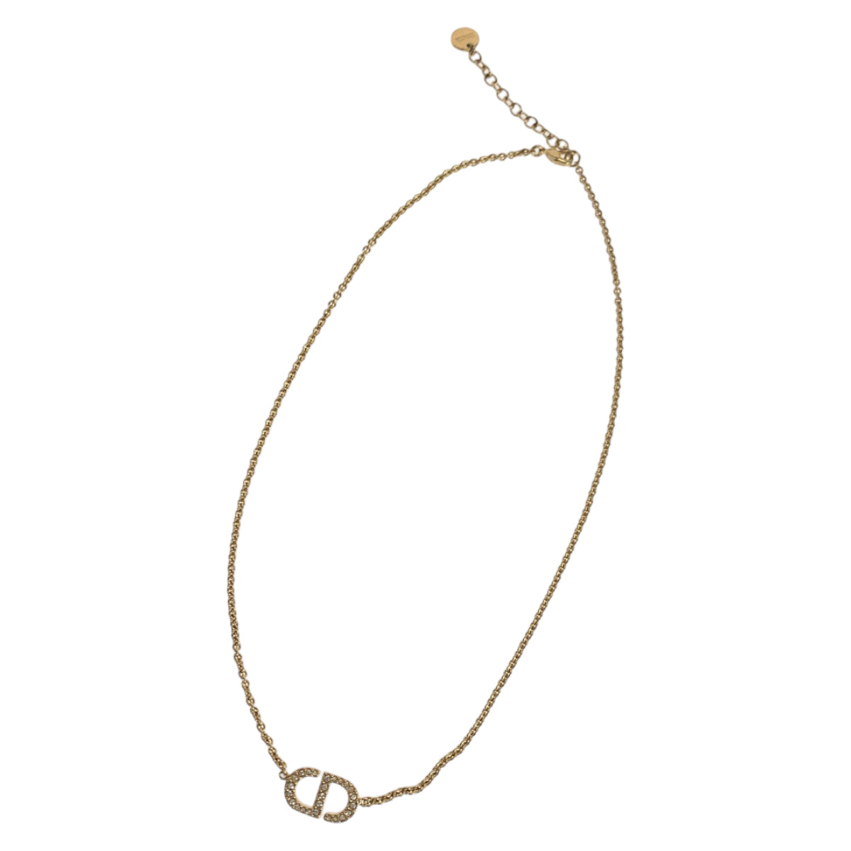 10907
Christian Dior クリスチャンディオール Petit CD クレールディーリュヌ メタル / ラインストーン N0717CDLCY ネックレス ペンダント  レディース