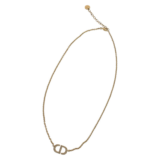 10907
Christian Dior クリスチャンディオール Petit CD クレールディーリュヌ メタル / ラインストーン N0717CDLCY ネックレス ペンダント  レディース
