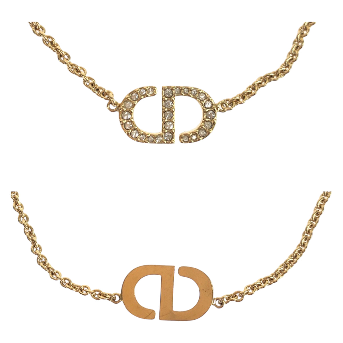 10907
Christian Dior クリスチャンディオール Petit CD クレールディーリュヌ メタル / ラインストーン N0717CDLCY ネックレス ペンダント  レディース
