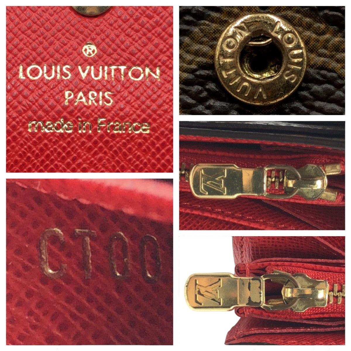 LOUIS VUITTON ルイヴィトン モノグラム ポルトフォイユ サラ ベルボーイ ルージュ ブラウン 茶 ゴールド金具 PVC M60034 長財布 ロングウォレット  レディース