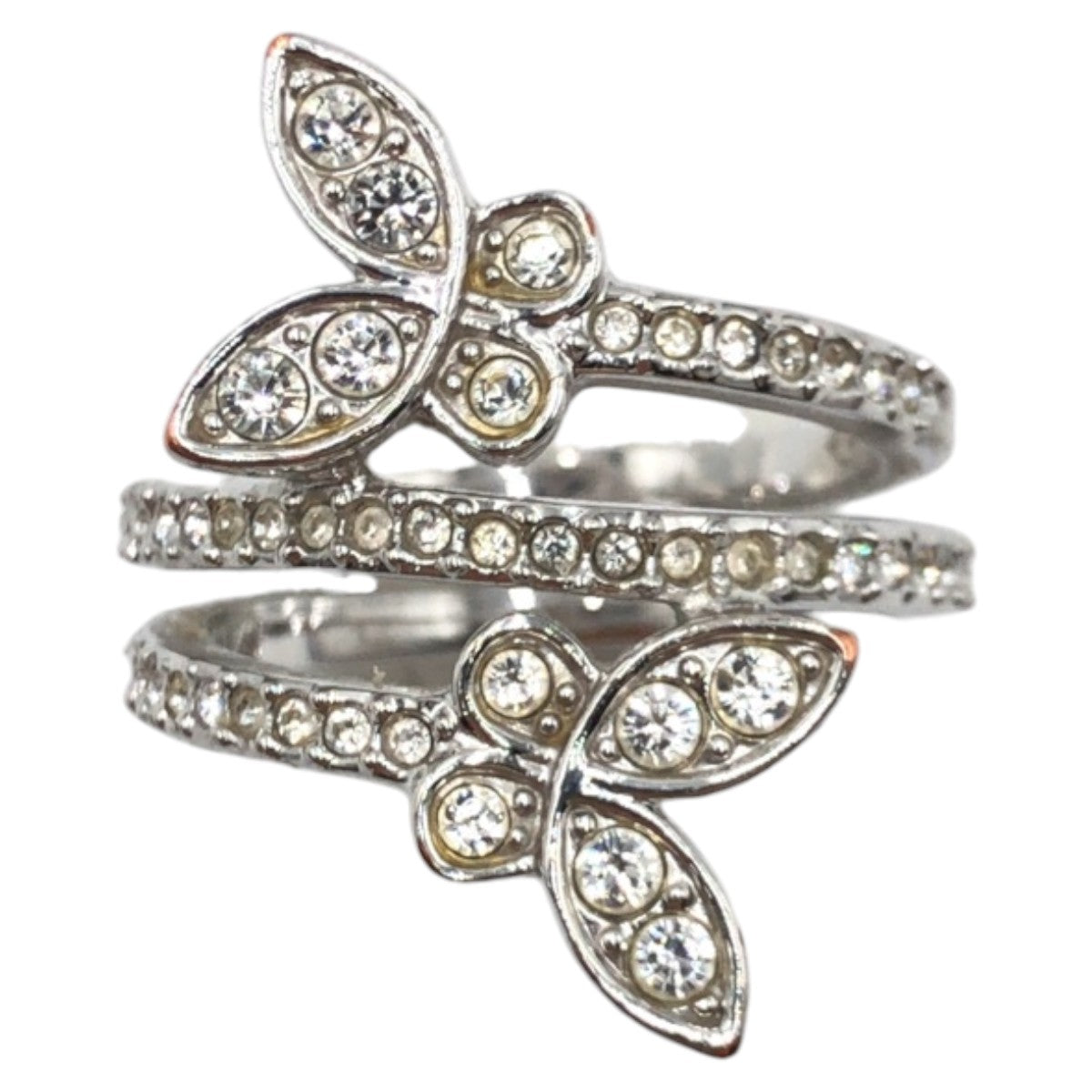 SWAROVSKI Nightingale Butterfly Silver Metal 1126775 Ring Size 10 Women's
