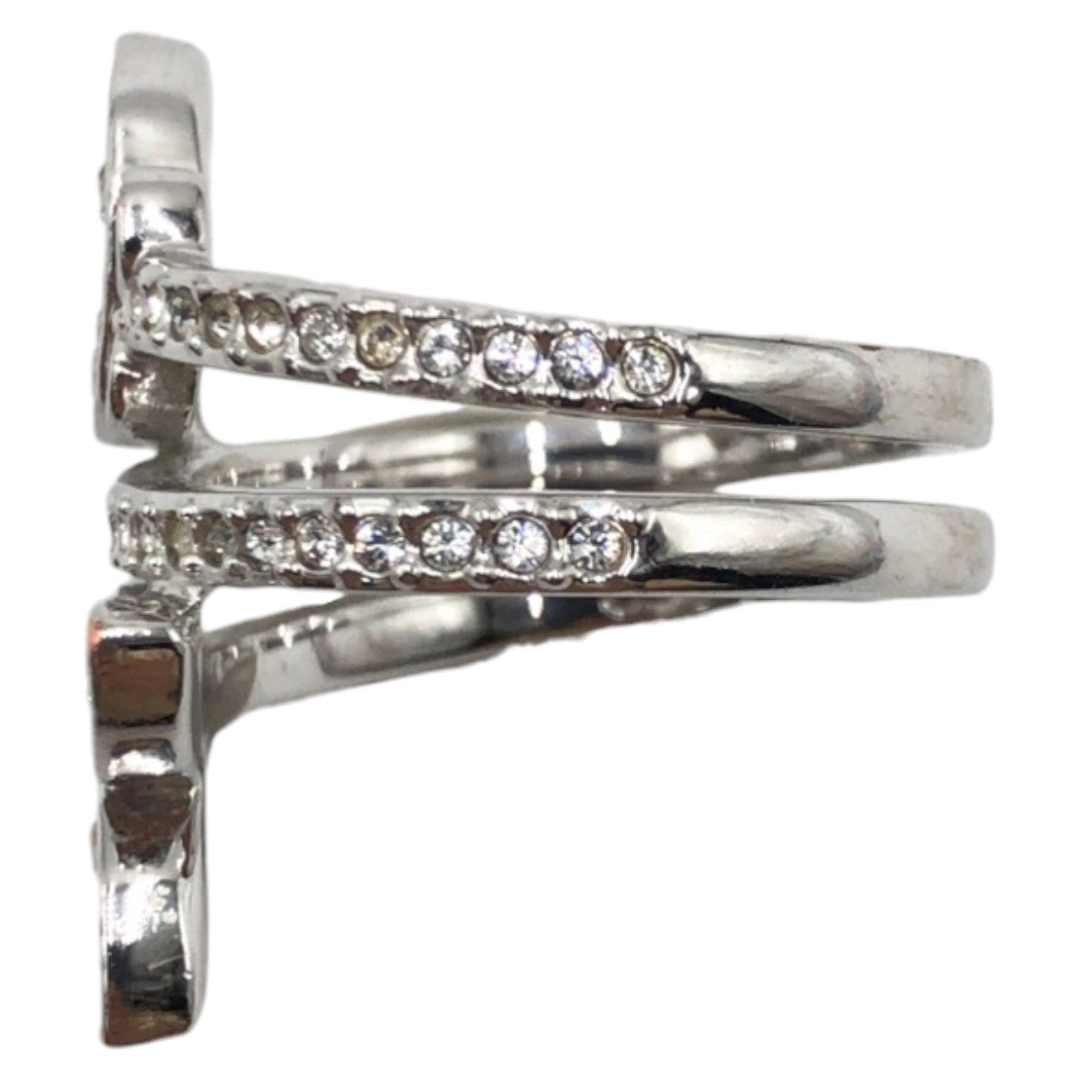 SWAROVSKI Nightingale Butterfly Silver Metal 1126775 Ring Size 10 Women's