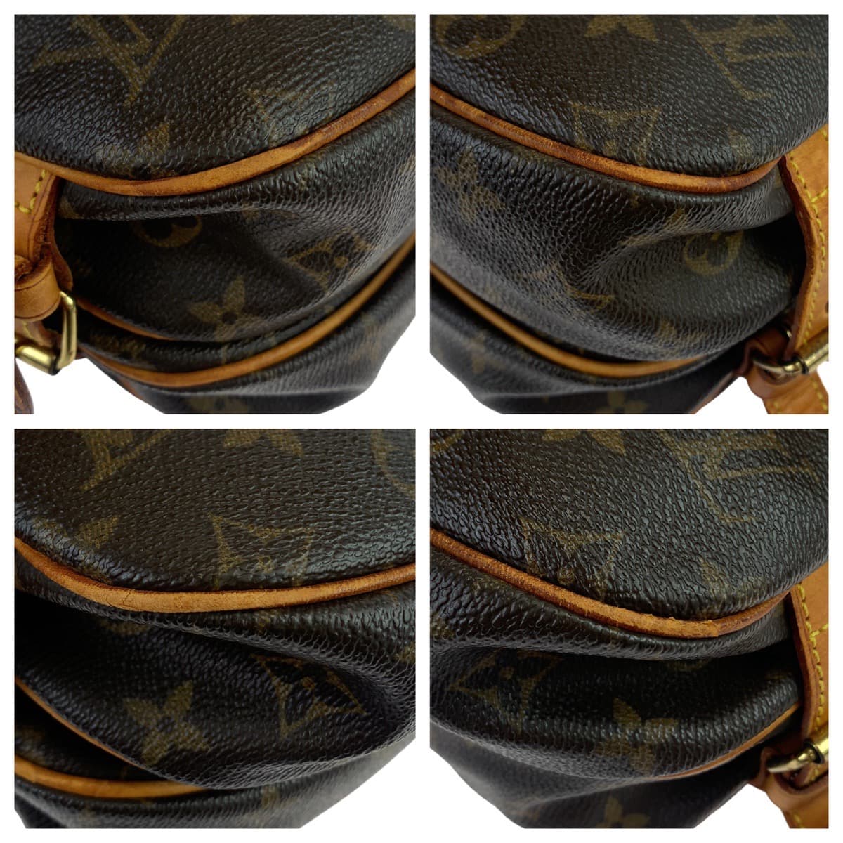LOUIS VUITTON ルイヴィトン モノグラム ソミュール30 ブラウン ゴールド金具 PVC / レザー M42256 ショルダーバッグ 斜め掛け  レディース