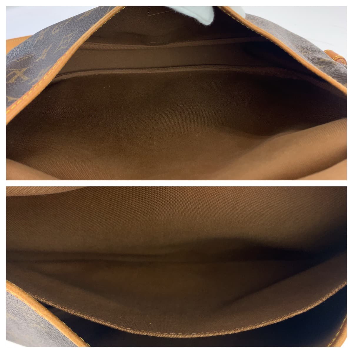 LOUIS VUITTON ルイヴィトン モノグラム ソミュール30 ブラウン ゴールド金具 PVC / レザー M42256 ショルダーバッグ 斜め掛け  レディース