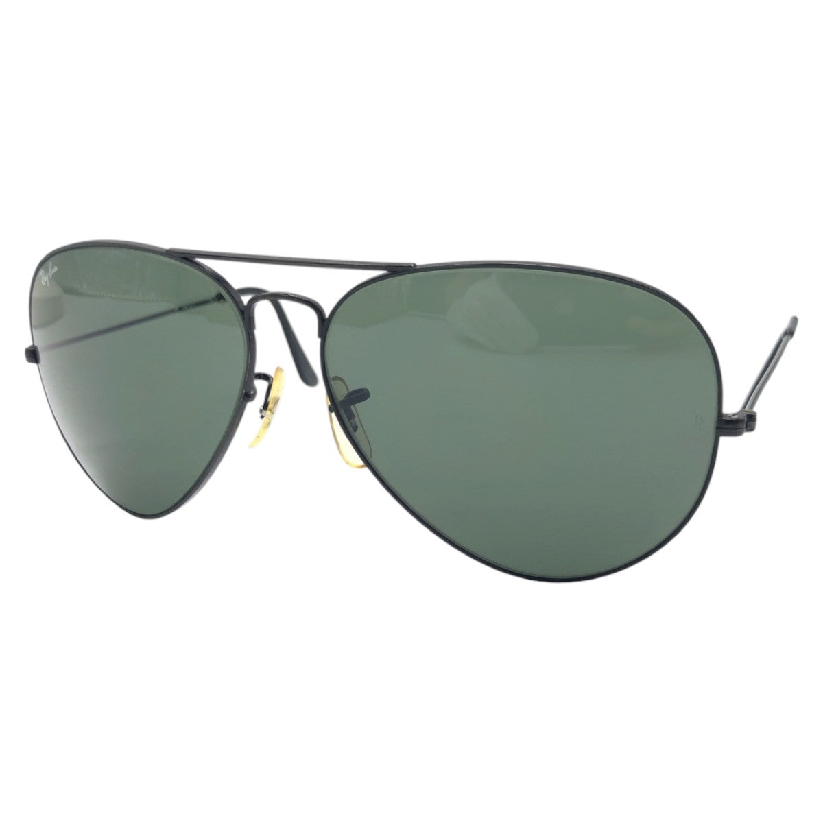 Ray-Ban レイバン ヴィンテージ B&L RAY-BAN U.S.A アビエーター ブラック 黒 グリーン メタル サングラス 男女兼用 ティアドロップ  メンズ AB12