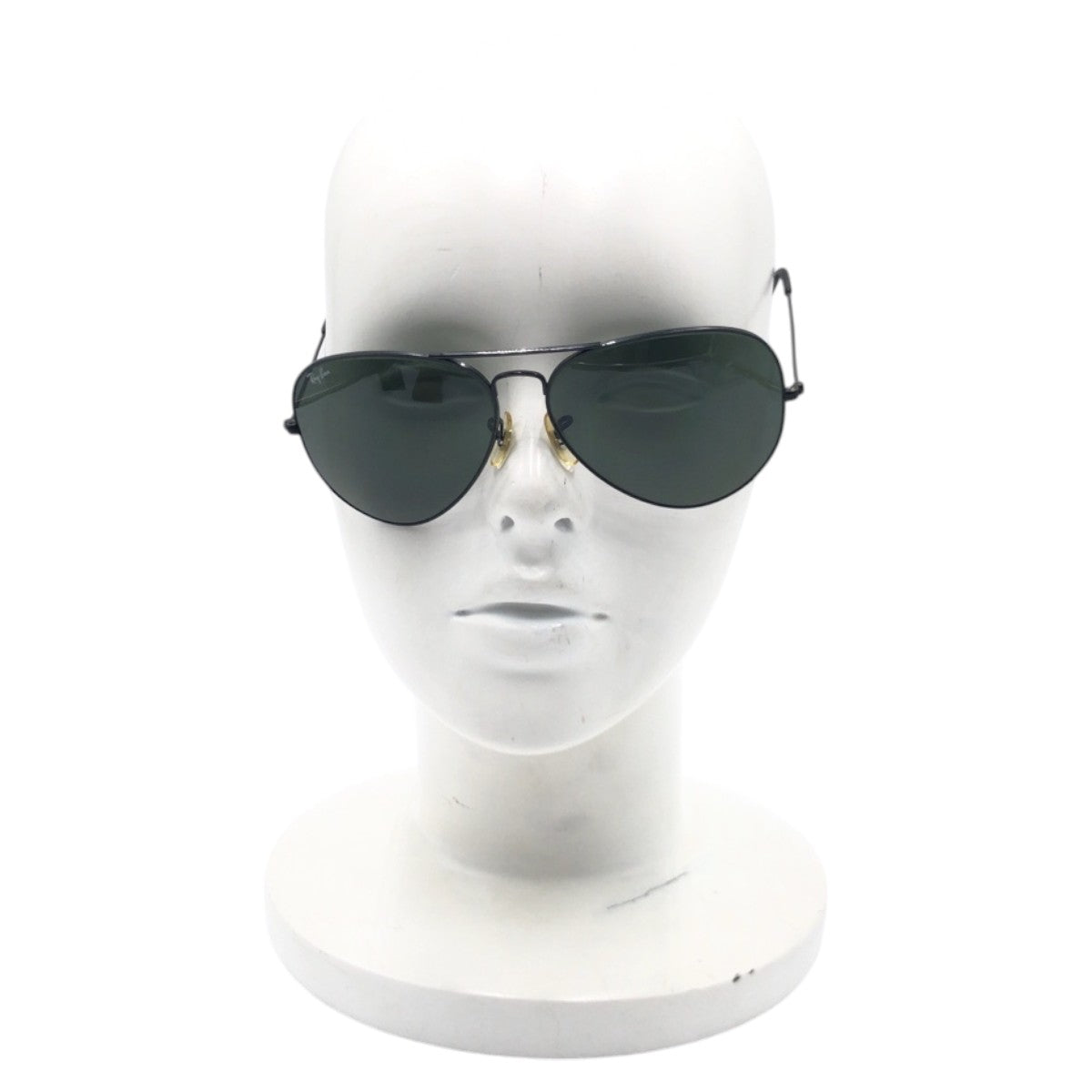 Ray-Ban レイバン ヴィンテージ B&L RAY-BAN U.S.A アビエーター ブラック 黒 グリーン メタル サングラス 男女兼用 ティアドロップ  メンズ AB12