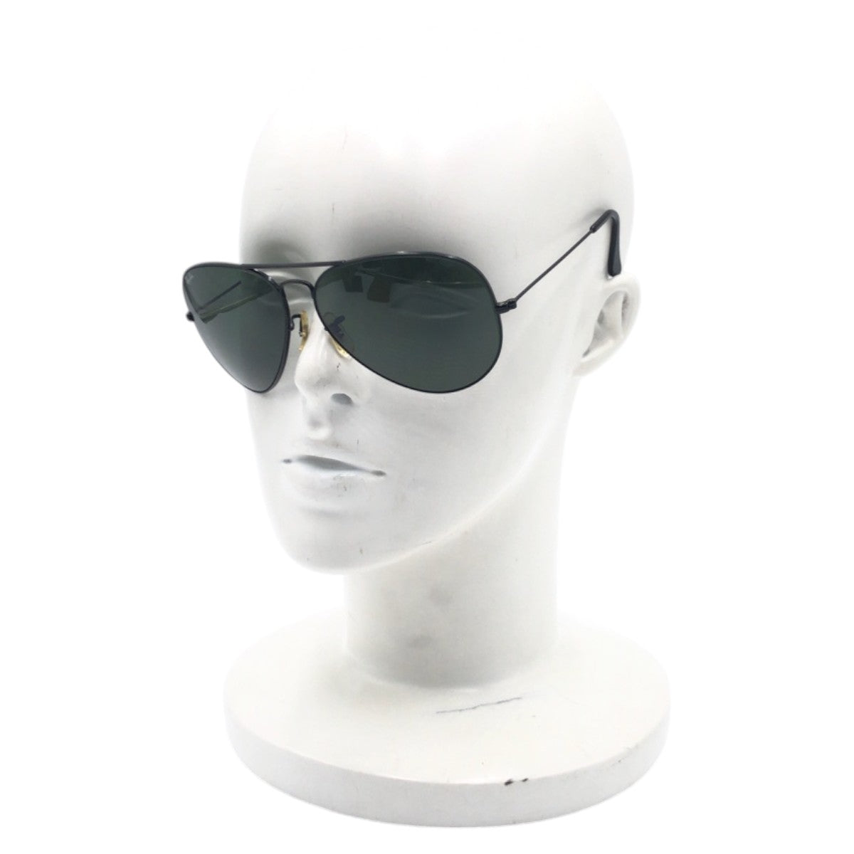 Ray-Ban レイバン ヴィンテージ B&L RAY-BAN U.S.A アビエーター ブラック 黒 グリーン メタル サングラス 男女兼用 ティアドロップ  メンズ AB12