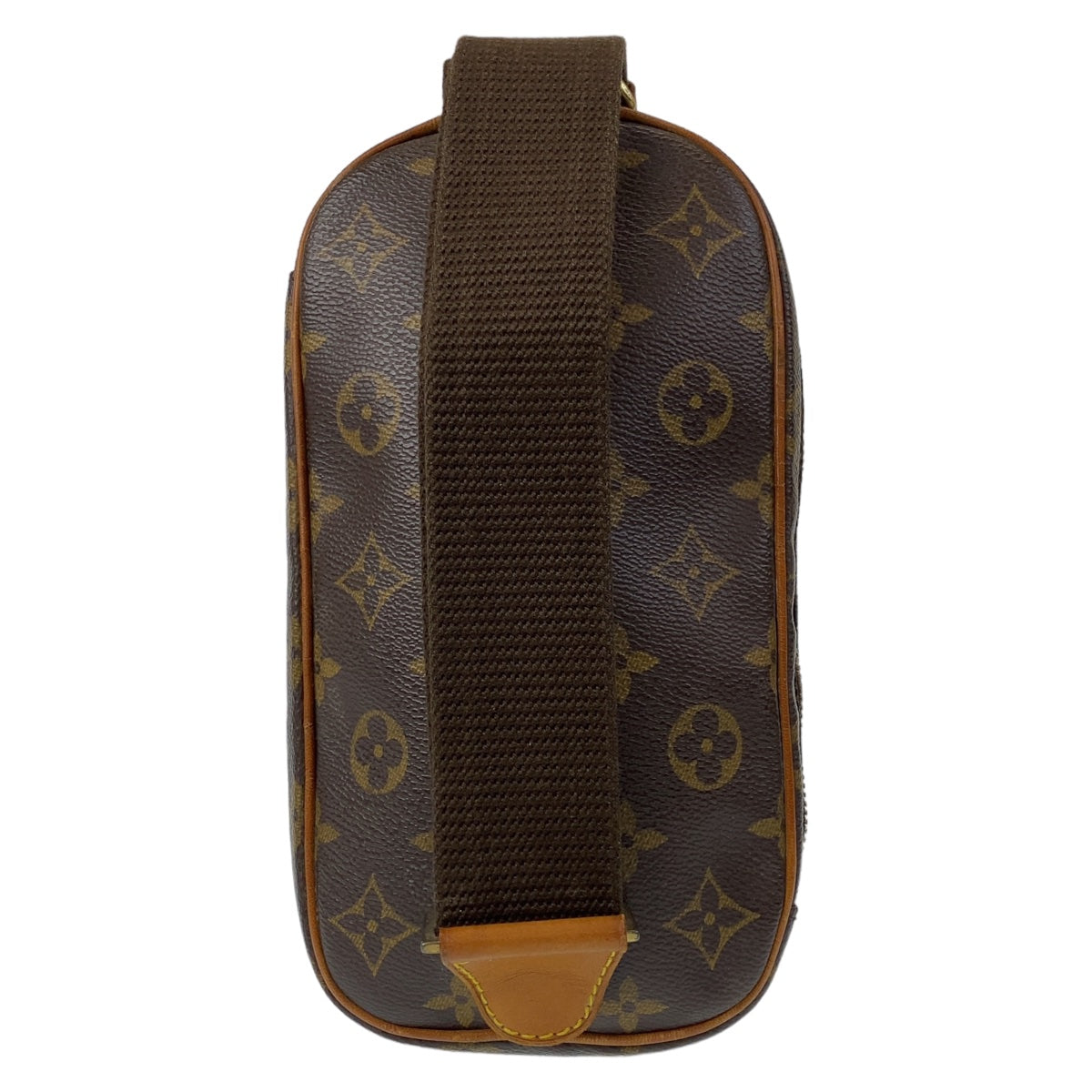 LOUIS VUITTON ルイヴィトン モノグラム ポシェットガンジュ ブラウン 茶 ゴールド金具 PVC M51870 ボディバッグ 斜め掛け バムバッグ  メンズ