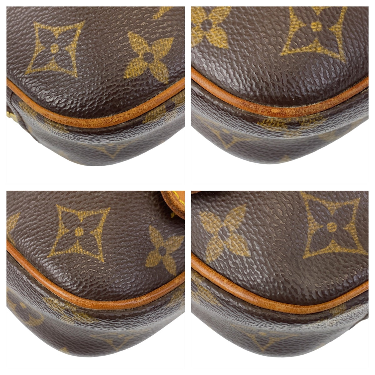 LOUIS VUITTON ルイヴィトン モノグラム ポシェットガンジュ ブラウン 茶 ゴールド金具 PVC M51870 ボディバッグ 斜め掛け バムバッグ  メンズ