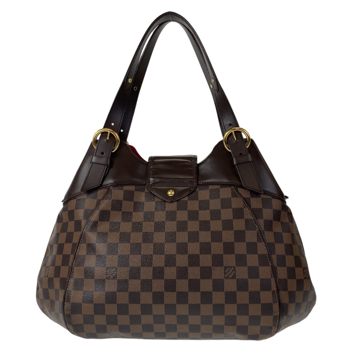 LOUIS VUITTON ルイヴィトン ダミエ エベヌ システィナGM ブラウン 茶 ゴールド金具 PVC N41540 ショルダーバッグ 肩掛け  レディース