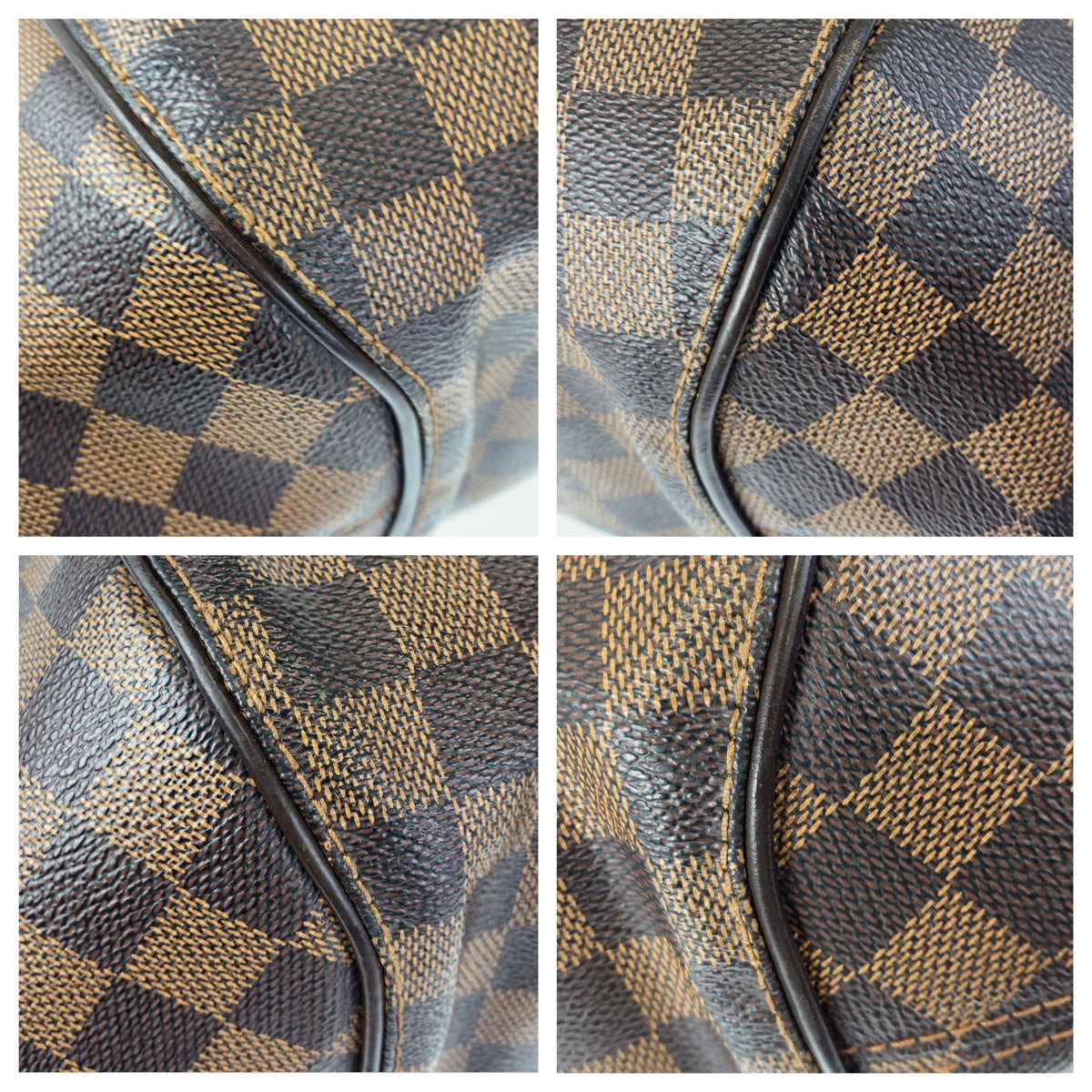 LOUIS VUITTON ルイヴィトン ダミエ エベヌ システィナGM ブラウン 茶 ゴールド金具 PVC N41540 ショルダーバッグ 肩掛け  レディース