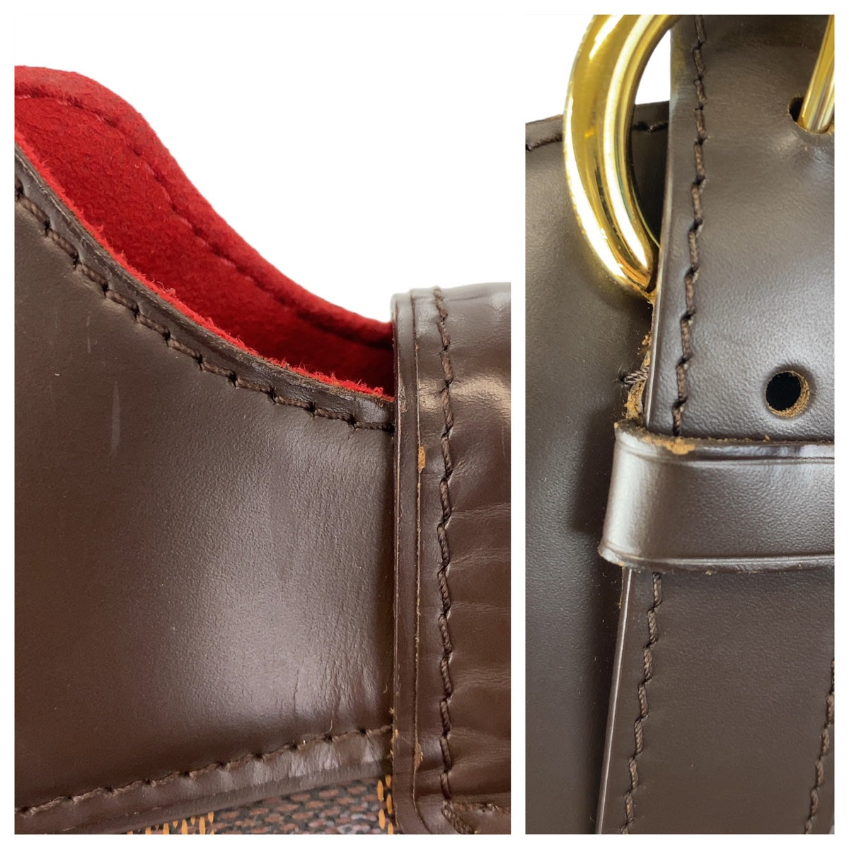 LOUIS VUITTON ルイヴィトン ダミエ エベヌ システィナGM ブラウン 茶 ゴールド金具 PVC N41540 ショルダーバッグ 肩掛け  レディース