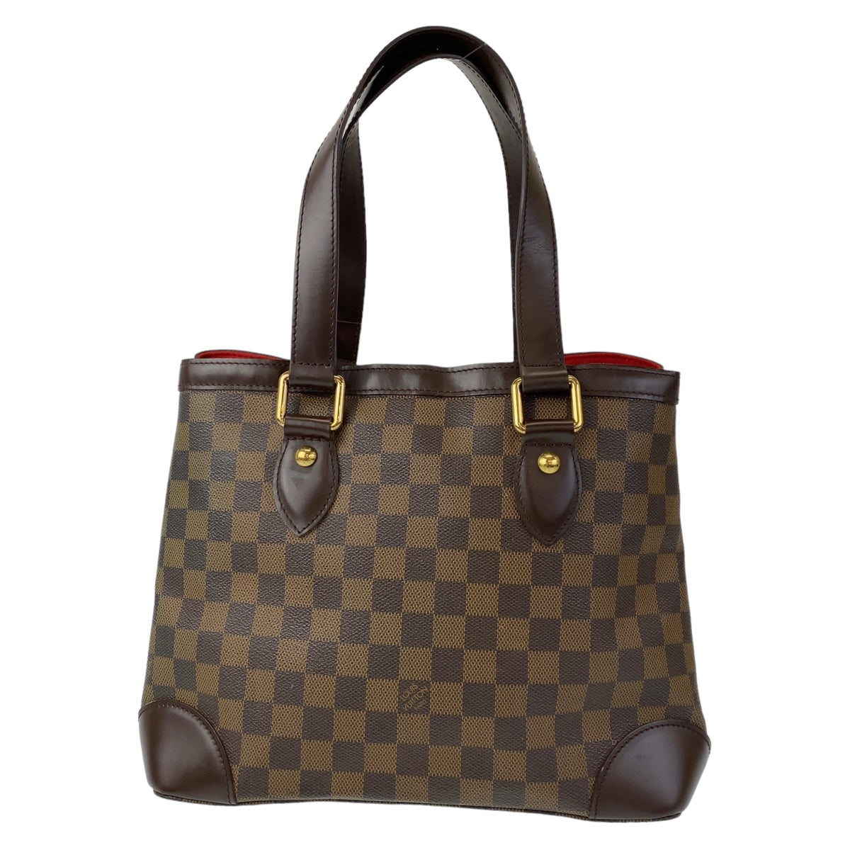 LOUIS VUITTON ルイヴィトン ダミエ ハムステッドPM ブラウン 茶 ゴールド金具 PVC N51205 ハンドバッグ トートバッグ  レディース