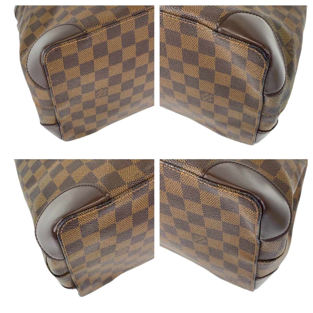 LOUIS VUITTON ルイヴィトン ダミエ ハムステッドPM ブラウン 茶 ゴールド金具 PVC N51205 ハンドバッグ トートバッグ  レディース